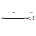 Baseus Rapid Series 4-w-1 Kabel Danych i Ładowania - 1.2 m - Czarny