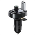 Ładowarka samochodowa 2xUSB i transmiterem FM Bluetooth Baseus S09 T-Type - Czarna