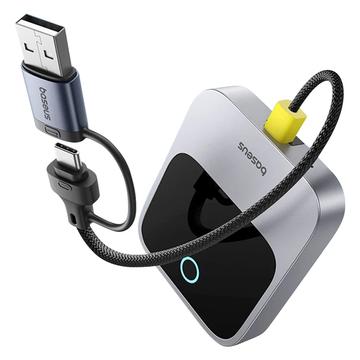 Baseus Safe Journey Adapter przewodowy do bezprzewodowego CarPlay - USB-C, USB-A - ciemnoszary