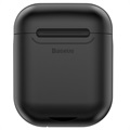Silikonowe etui ładowania Qi Baseus Apple AirPods / AirPods 2 - Czarne