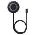 Baseus Simple Mini4 15W magnetyczna ładowarka bezprzewodowa Qi2 z podstawką - czarna