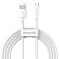 Baseus Simple Wisdom Kabel USB-A / MicroUSB - 1.5m, 2 Szt. - Biały