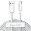 Baseus Simple Wisdom Kabel USB-A / USB-C - 1.5m, 2 Szt. - Biały