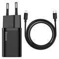 Ładowarka Baseus Super Si Quick Charger z Kablem USB-C / Lightning - 20W - Czerń