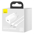 Ładowarka Baseus Super Si Quick Charger z Kablem USB-C / Lightning - 20W - Biel