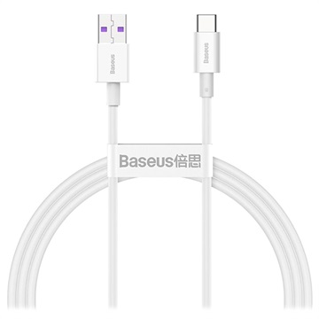 Baseus Superior Series Kabel USB-C Danych & Ładowania - 66W, 2m - Biel