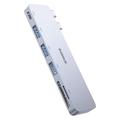 Baseus UltraJoy 6-portowy koncentrator USB-C - 3x USB-A, USB-C, gniazda kart Micro SD/TF