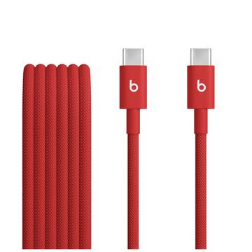 Opleciony kabel Beats USB-C do USB-C MDGF4ZM/A - 1.5m, 60W - Szybki czerwony