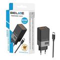 Ładowarka ścienna Beline BLN3CB65C GaN 65W z kablem USB-C - 2xUSB-C, USB-A - czarna