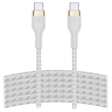 Kabel USB-C / USB-C Belkin BoostCharge Pro Flex 60W - 3m - Biały