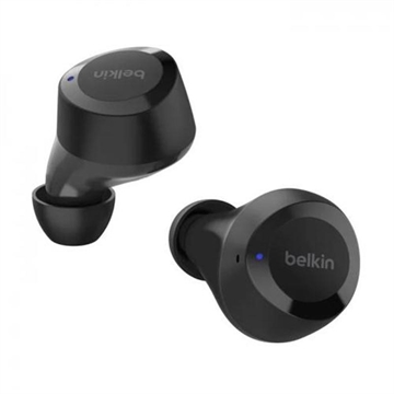 Bezprzewodowe słuchawki douszne Belkin SoundForm Bolt z etui ładującym - czarne