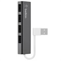 Ultracienki Podróżny Hub USB 2.0 Belkin - 4 Porty - Czarny