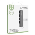 Ultracienki Podróżny Hub USB 2.0 Belkin - 4 Porty - Czarny