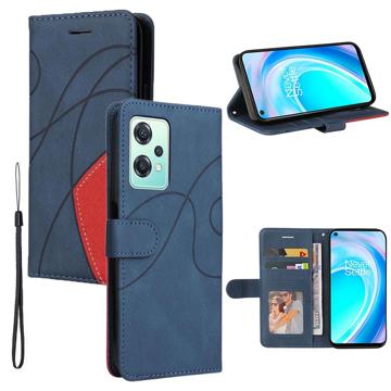 OnePlus Nord CE 2 Lite 5G Etui-Portfel Bi-Color Series - Błękit