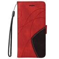 Etui-Portfel z Serii Bi-Color do Samsung Galaxy A22 5G, Galaxy F42 5G - Czerwone