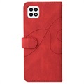 Etui-Portfel z Serii Bi-Color do Samsung Galaxy A22 5G, Galaxy F42 5G - Czerwone