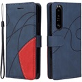 Sony Xperia 1 III Etui-Portfel Bi-Color Series - Granatowe