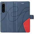 Sony Xperia 1 III Etui-Portfel Bi-Color Series - Granatowe