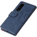 Sony Xperia 1 III Etui-Portfel Bi-Color Series - Granatowe