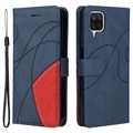 Samsung Galaxy A12 Etui-Portfel Bi-Color Series - Błękit
