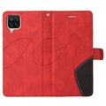 Samsung Galaxy A12 Etui-Portfel Bi-Color Series - Czerwony