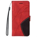 Samsung Galaxy A32 5G/M32 5G Etui-Portfel Bi-Color Series - Czerwony