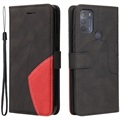 Motorola Moto G50 5G Etui-Portfel Bi-Color Series - Czarne