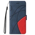 Motorola Moto G50 5G Etui-Portfel Bi-Color Series - Błękit