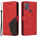 Motorola Moto G50 5G Etui-Portfel Bi-Color Series - Czerwień