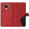 Nokia G10/G20 Etui-Portfel Bi-Color Series - Czerwień