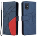 Samsung Galaxy A51 Etui-Portfel Bi-Color Series - Błękit