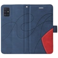 Samsung Galaxy A51 Etui-Portfel Bi-Color Series - Błękit
