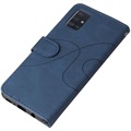 Samsung Galaxy A51 Etui-Portfel Bi-Color Series - Błękit