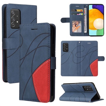 Samsung Galaxy A52 5G, Galaxy A52s Etui-Portfel Bi-Color Series – Błękit