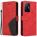 Xiaomi 11T/11T Pro Etui-Portfel Bi-Color Series - Czerwień