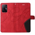 Xiaomi 11T/11T Pro Etui-Portfel Bi-Color Series - Czerwień