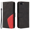 iPhone 7/8/SE (2020)/SE (2022) Etui-Portfel Bi-Color Series - Czarne