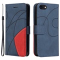 iPhone 7/8/SE (2020)/SE (2022) Etui-Portfel Bi-Color Series - Błękitny