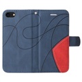 iPhone 7/8/SE (2020)/SE (2022) Etui-Portfel Bi-Color Series - Błękitny