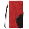 iPhone 7/8/SE (2020)/SE (2022) Etui-Portfel Bi-Color Series - Czerwieny