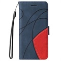 Etui-Portfel z Serii Bi-Color do Xiaomi Mi 11 Lite 5G - Niebieskie