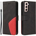 Samsung Galaxy S21 5G Etui-Portfel Bi-Color Series - Czarne