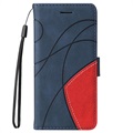 Samsung Galaxy S21 5G Etui-Portfel Bi-Color Series - Niebieskie