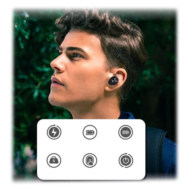 Bezprzewodowe Słuchawki TWS Bluedio Fi z Czujnikiem Dotykowym - Czarne
