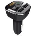 Nadajnik FM Bluetooth i Ladowarka Samochodowa 2xUSB BT20 Czarny