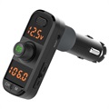 Nadajnik FM Bluetooth / Ładowarka Samochodowa Dual-port BC70 - Czarny