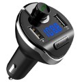 Nadajnik FM Bluetooth i ładowarka samochodowa 2x USB T20 - Czarny