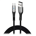 Pleciony kabel USB 3.1 Typu-C do danych/ładowania - 5A/40W - 2 m - Czarny