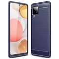 Szczotkowane etui z TPU do telefonu Samsung Galaxy A42 5G - Włókno węglowe