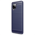Szczotkowane etui z TPU do telefonu Samsung Galaxy A42 5G - Włókno węglowe